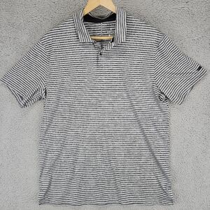 Nike Dri-Fit Tiger Woods Collection Men's Large Gray White Golf Polo Shirt